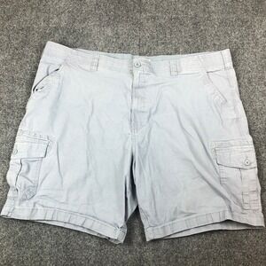 Ocean Coast Mens Cargo Shorts Light Blue Grey Size 50 Cotton Stretch Utility